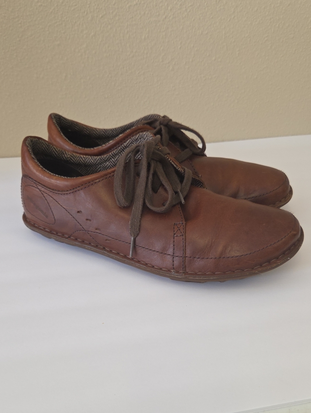 Patagonia Loulu Men's Performance Casual Leather Lace-Up Shoes - Brown Size 12